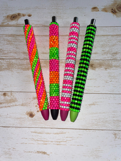 Neon Handmade Glass Rhinestone Pen